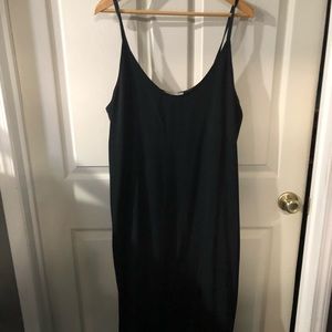 Everlane Japanese goweave slip dress in black Size 16